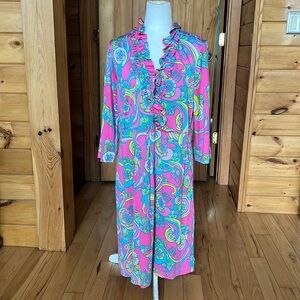 Lilly Pulitzer Pink and Blue Paisley Dress